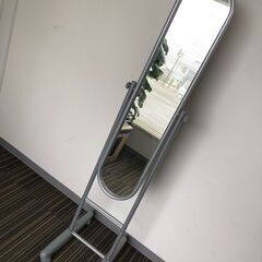 ○ミラー 回転可能 全身鏡 キャスター付き 家具 インテリア 姿...