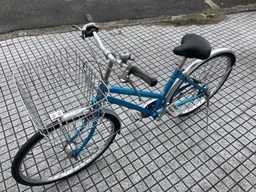 【26インチ自転車】内装3段変速　LEDオートライト付　前後タイヤ新品❗️若林自転車　膳所店　SALE中❗️