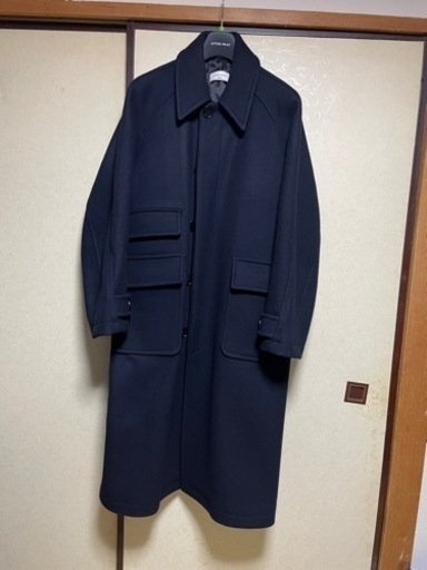 韓国ブランド「After Pray」 WOOL100%ツアーリストバルマカーンコート(ネイビー、Mサイズ)