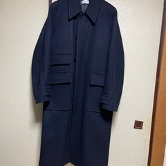 韓国ブランド「After Pray」 WOOL100%ツアーリストバルマカーンコート(ネイビー、Mサイズ)