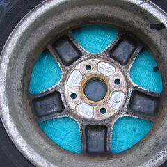 中古　アルミホイール＆タイヤ　4本　ホイールはスズキの純正　Ｗ３５の画像