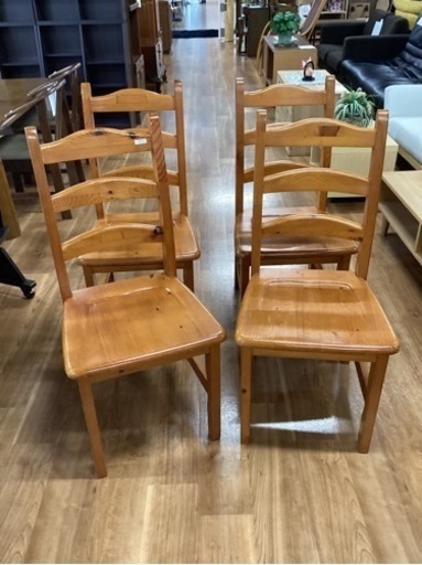 ダイニングチェアー4脚【町田市再生家具】233072