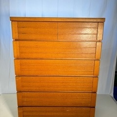 【最終値下げ！】6段 木製タンス 衣服収納　