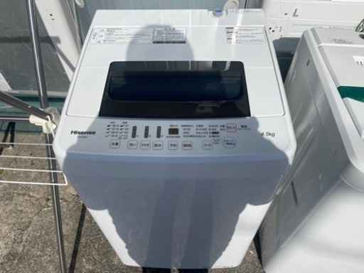 【リサイクルサービス八光】2019年製　ハイセンス　4.5㎏全自動洗濯機　ホワイト　HW-E4502