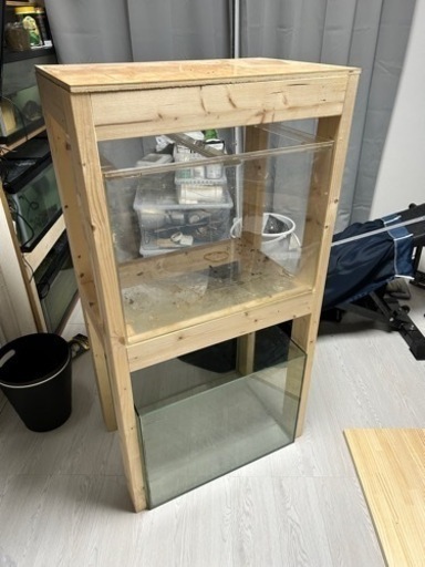 アクリル　オールガラス水槽60x45x45棚セット