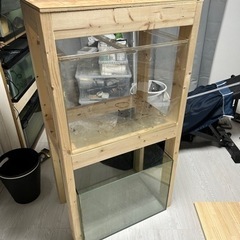 アクリル　オールガラス水槽60x45x45棚セット