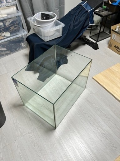スーパークリア オールガラス45cm水槽 アクロ45S TRIANGLE LED GROW アクリル　オールガラス水槽60x45x45棚セット