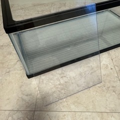 美品　ガラス水槽　水槽　魚　亀　リクガメにも　アクリル蓋付きの画像