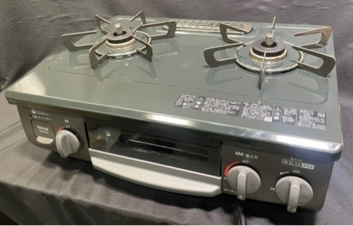 3】リンナイ ガスコンロ 都市ガス KSR563BKR 21年製 調理器具 ガス 