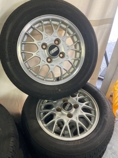 売約済み　軽自動車　スバル純正　BBSホイール　13インチ　夏タイヤ付き