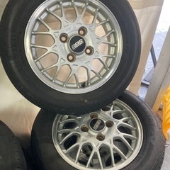 売約済み　軽自動車　スバル純正　BBSホイール　13インチ　夏タ...