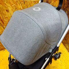 (1240)bugaboo Bee5 バガブー ビー5 ベビーカー ブラックフレーム 簡単折りたたみ サンキャノピー ハンドルカバー ドリンクホルダー付きの画像
