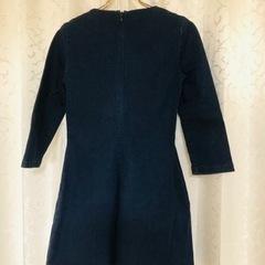 ZARA❣️ラインのきれいなデニムストレッチ入りワンピースの画像