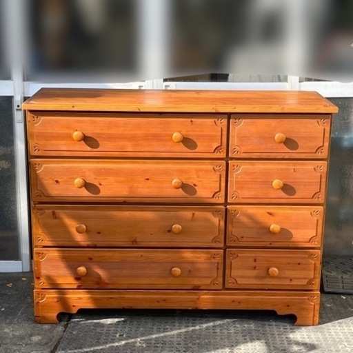 d0307604オシャレ チェスト 整理タンス 和家具 引き出し 箪笥 タンス サイドボード アンティーク ローボード 引取 家財便 現状品 中古品