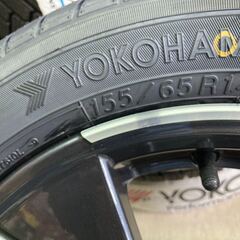 日産 サクラ 純正◆14インチ 4.5J +46 PCD100-4H ハブ径56ｍｍ◆ヨコハマ 新品タイヤ 155/65R14 付◆車検用、流用に!!デイズ モコなどの画像