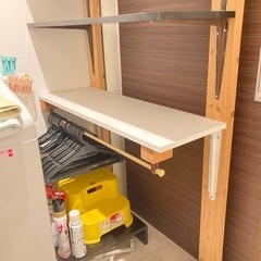 格安⁉️ 2×4 棚 シェルフ 洗濯機 浴室 ツーバイフォー 子供部屋 カラーボックス 　整理棚　収納の画像