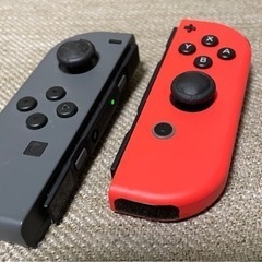 【お取引完了】Switch純正ジョイコン グレー×マリオレッド