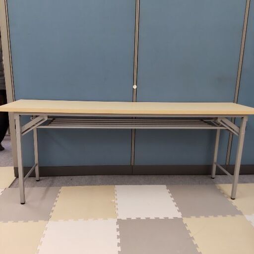 折りたたみ長テーブル180cm棚付き