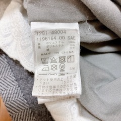 〔美品〕100 BeBe 長袖　ワンピース　グレー　リボン　レース　女の子　上品の画像