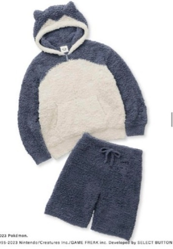 ジェラートピケ ポケモン カビゴンパーカー&ハーフパンツセット