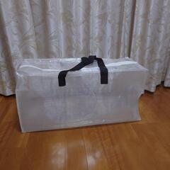 受け渡し予定決定　大容量　ダブルファスナー付きエコバッグ　半透明
