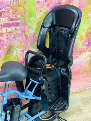 ④6081子供乗せ電動アシスト自転車3人乗りYAMAHA 20インチ良好バッテリー