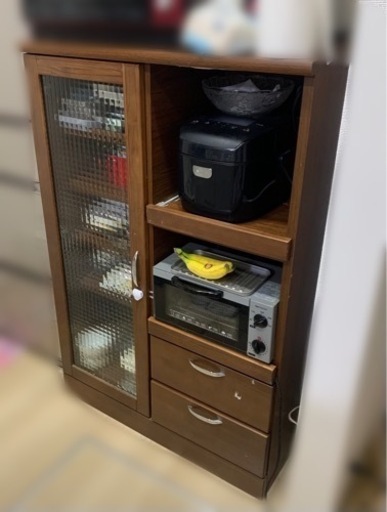 【3月末頃引取りに来れる方募集】レンジ台 食器棚