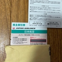 JAL 株主割引券　2025/5/31 まで2枚