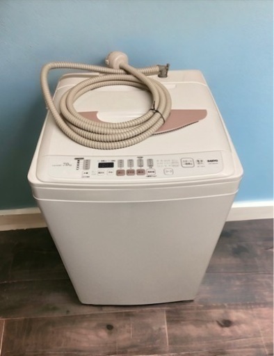 SANYO 簡易乾燥機能付き全自動洗濯機（7.0kg） ASW-700SA-W（ロゼホワイト）