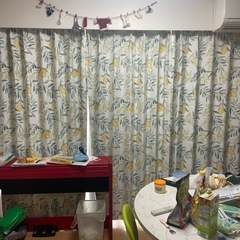 遮光カーテンとミラー型レースカーテン