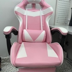 ゲーミングチェア　ピンク　美品　の画像