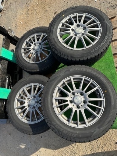 美品　アルミタイヤセット 4本 DUNLOP 195/65R15 91Q タイヤ
