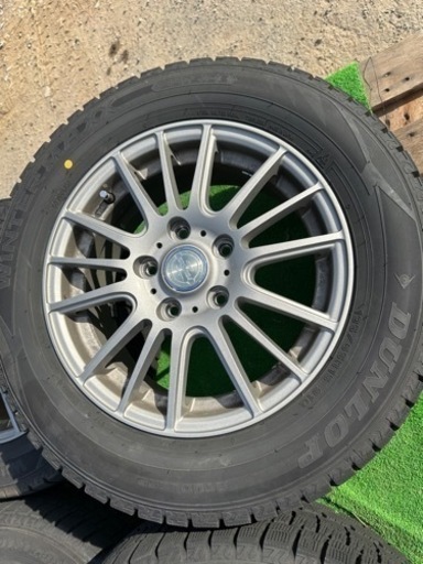 美品　アルミタイヤセット 4本 DUNLOP 195/65R15 91Q タイヤ