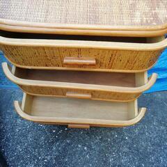 藤の5段ボックス 高さ95cmの画像