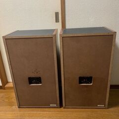 管K-51 【愛知県一宮市から】【平日のお渡しできます！】美品 名機 密閉方式 victor ビクター js-750 38㎝ 3Way 大型スピーカー ウーファー搭載 ペア 音出し動作確認済 日本製 木枠 アンティーク コレクター オーディオの画像