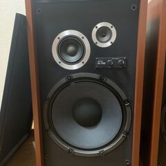 管K-51 【愛知県一宮市から】【平日のお渡しできます！】美品 名機 密閉方式 victor ビクター js-750 38㎝ 3Way 大型スピーカー ウーファー搭載 ペア 音出し動作確認済 日本製 木枠 アンティーク コレクター オーディオの画像