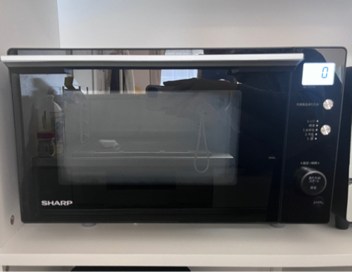 説明書付 SHARP 2020年製フラットテーブル電子レンジ RE-TF17S 黒 ブラック