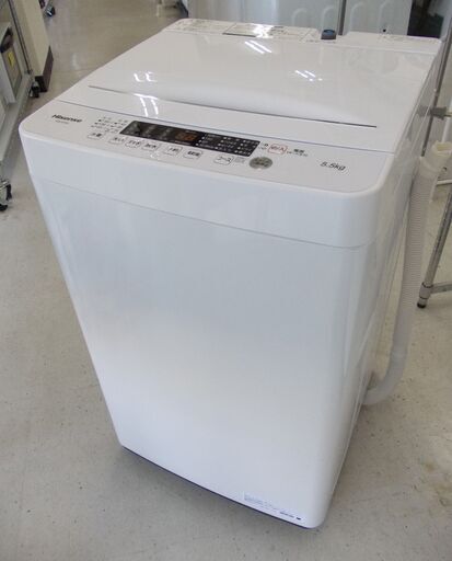 Hisense 全自動洗濯機 ステンレス槽 5.5kg 2021年製 HW-K55E