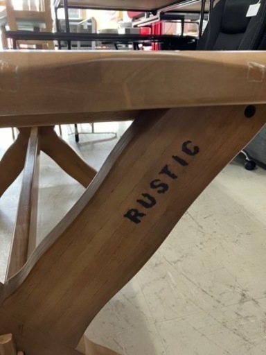 O2403-296 karimoku ダイニングテーブルセット RUSTIC 椅子4脚 キズ汚れ 椅子破れ有り