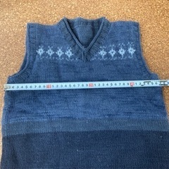 ハンドメイドによるウールのジレ/ベスト①の画像