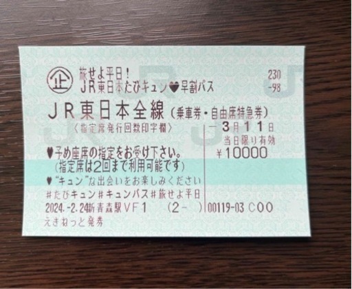 チケット 新幹線/鉄道切符