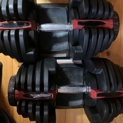 スポーツ フィットネス、トレーニング　最大40kg可変式ダンベル2つ