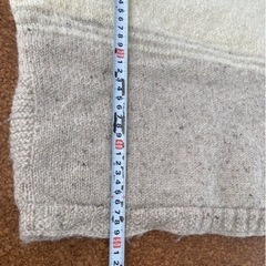 お洒落な手編みセーター④ /ウール ポケット付きの画像