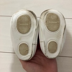 【中古】ミキハウス ファーストシューズ ベビーシューズ 12cm 赤の画像