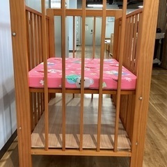 ベビーベッド【町田市再生家具】233083の画像
