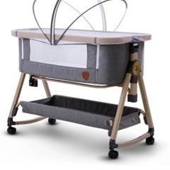 【譲渡先決定済】Maydolly 折りたたみ　ベビーベッド　説明書なし　グレー汚れ・一部破損あり　　の画像