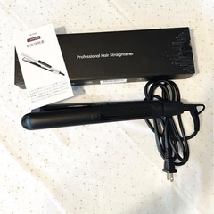 ⭐️未使用品⭐️ヘアアイロン ストレート 4段階温度調節 マイナスイオン セラミックプレート 2way カール ストレートアイロン ヘアケア オートパワオフ機能 ワンタッチロック 360度回転コード ヘアストレートナー 軽量 コンパクト プロ仕様 男女兼用（ブラックの画像