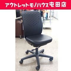 ① 肘無しオフィスチェア 昇降式 座面幅40cm 黒 まとめ買い...