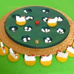希少ビンテージ品●ドイツ SCHYNS社★こけっこルーレット★2人～大人も子供もはまる神経衰弱ゲーム◎レトロな木製ボードゲーム 2歳位～◎の画像