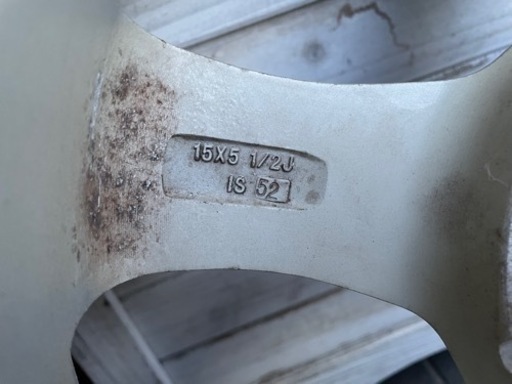 社外アルミ　5.5J×15 インセット52 185/60R15 TOYO GARIT G5 ホイール付 4本セット 2018年 山あり